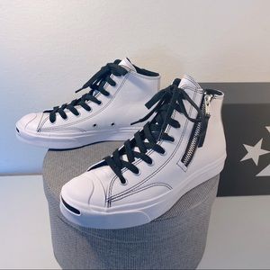Converse Leather Side Zip Jack Purcell